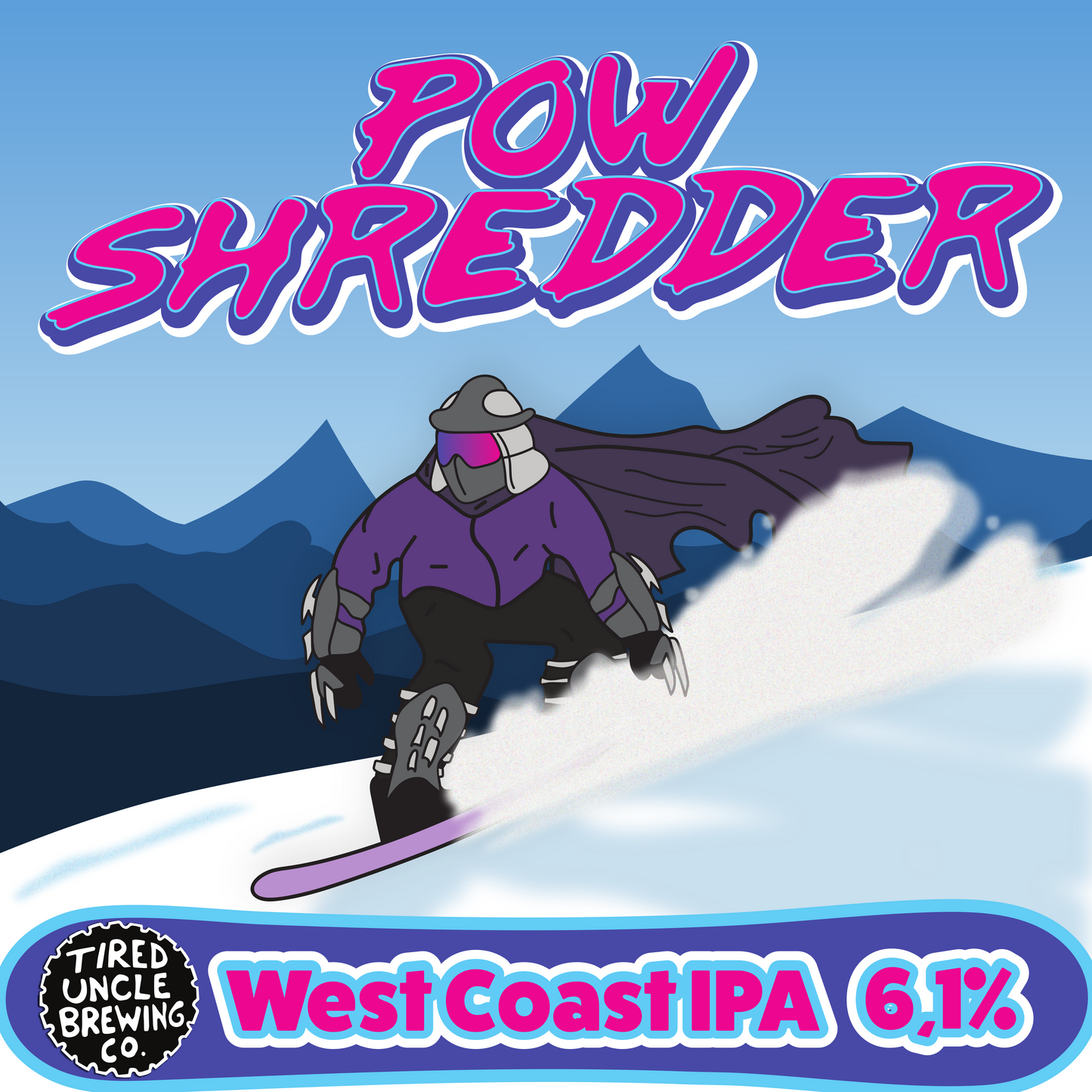 Pow Shredder West Coast IPA 440 mL can